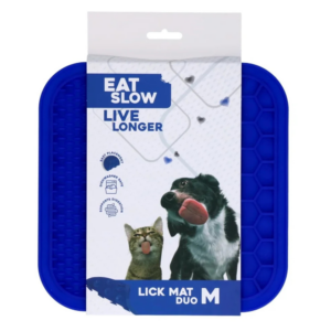 Eat Slow Live Longer Slikkemåtte Duo Blå