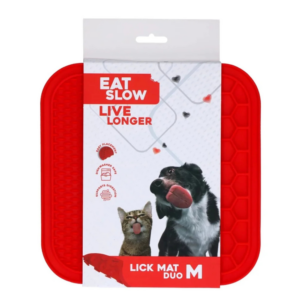 Eat Slow Live Longer Slikkemåtte Duo Rød