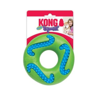 KONG Squeezz Goomz Ring denne serie Goomz Squeezz er lavet til jer med hunde der kan lide at tygge. Her får din hund en krafgtig massiv gummiering