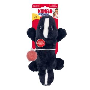 KONG Cozie Pocketz Skunk. Kong bamse til hunde. Bamser til hunde. Bamse med piv til hunde.
