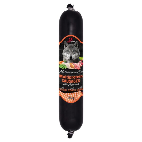 Alpha Spirit Imperial Multiprotein Sausages Vådfoder Til Hund 150g