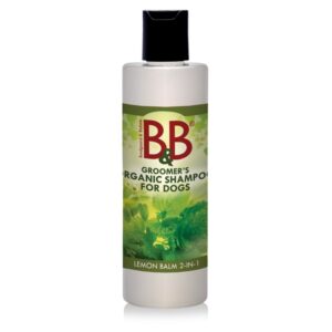 B&B Økologisk Melisse 2-i-1 Shampoo. Dansk økologisk pelspleje til hunde.