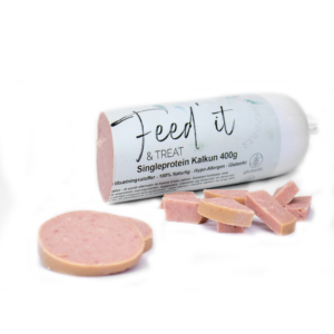 Feed'it & Treat Singleprotein Kalkun 400g Lækre hunde godbidder