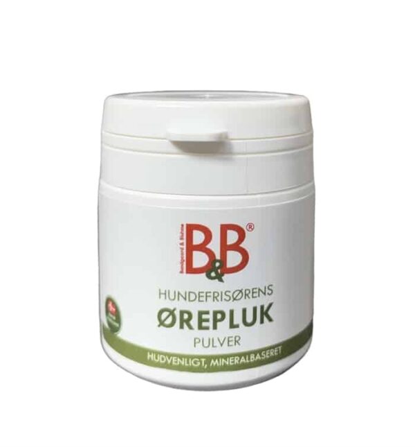 B&B Mineralbaseret Ørepluk Pulver er et 100% naturligt mineralprodukt