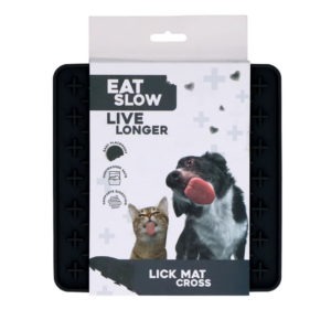 Lick Mat Cross fra Eat Slow Live Longer. Slikkemåtten til alle hunde