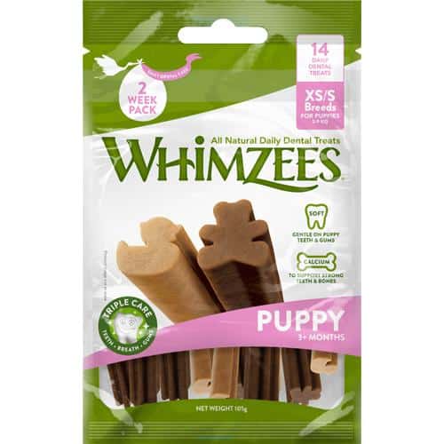 Whimzees Puppy er en særligt designet hundegodbid fra Whimzees