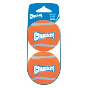 Chuckit Tennis Ball S 5 cm 2-pak – holdbare tennisbolde til hunde, der elsker at lege apport
