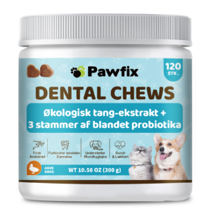 Pawfix Dental Chews – naturlige bløde dentaltyggegodbidder med tang og probiotika til hund & kat
