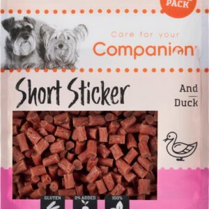 Companion Duck Short Sticker – semi-bløde hundegodbidder med and i genlukspose, 500 g