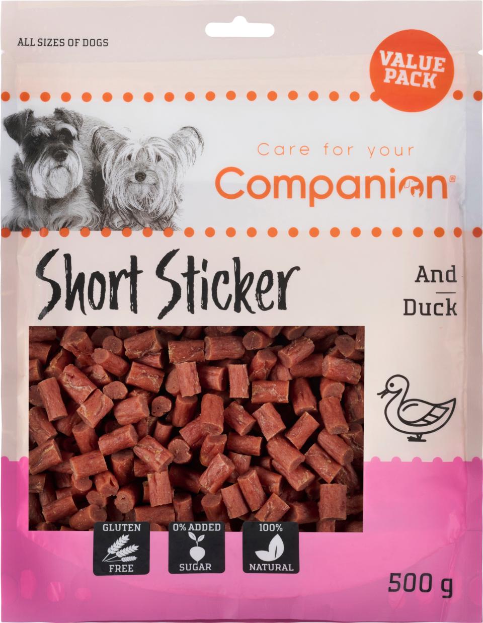Companion Duck Short Sticker Hundegodbidder med and (500 g)