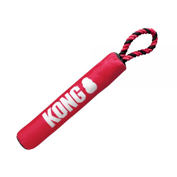 KONG Signature Stick M/Reb Det holdbare apport legetøj er nemt at kaste og på grund af sine robuste egenskaber med flere lag materiale kan det også holde til voldsomme tyggeangreb og voldsomt trækkeri.