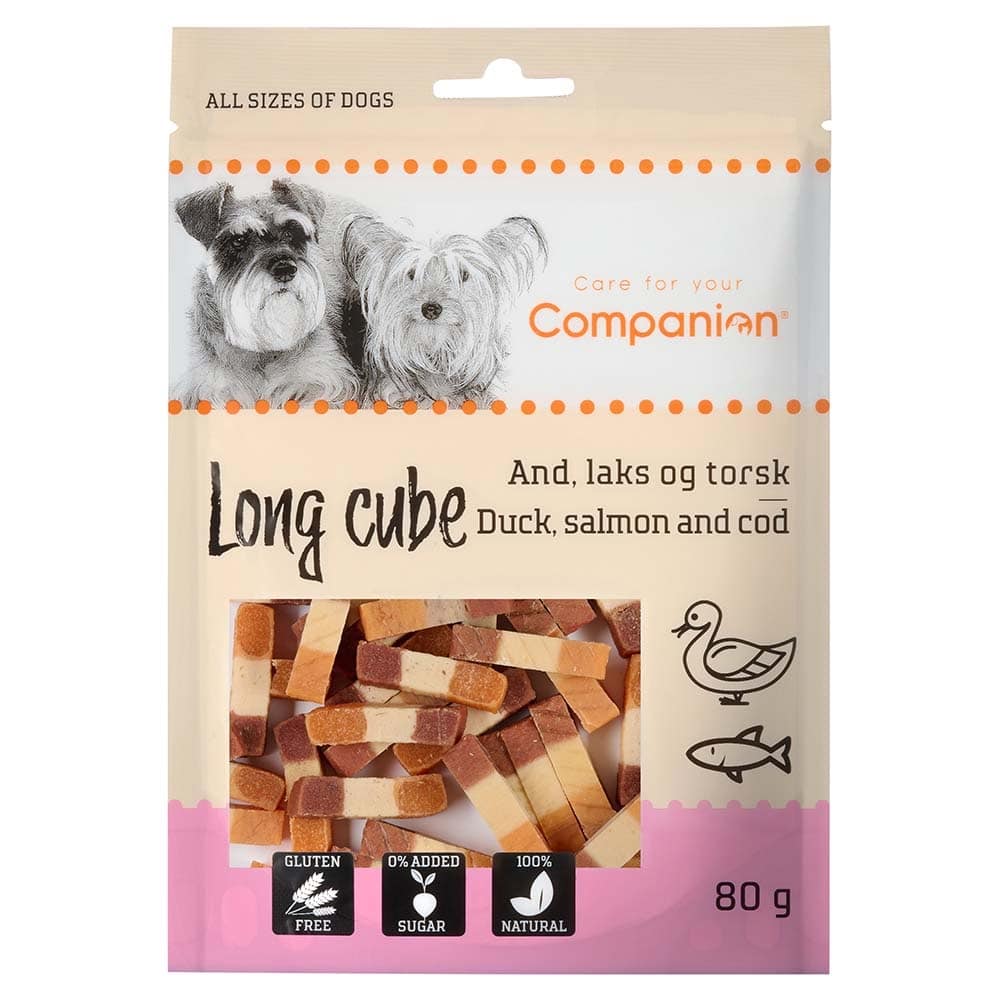 Companion Long Cube - and, laks og torsk Lækker nærende hunde godbidder