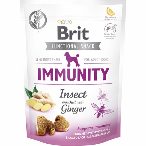 Brit Care Functional Snack | Immunity Insekt - Denne snack er specielt udviklet til at støtte hundens immunsystem og give den en sund og velsmagende godbid.
