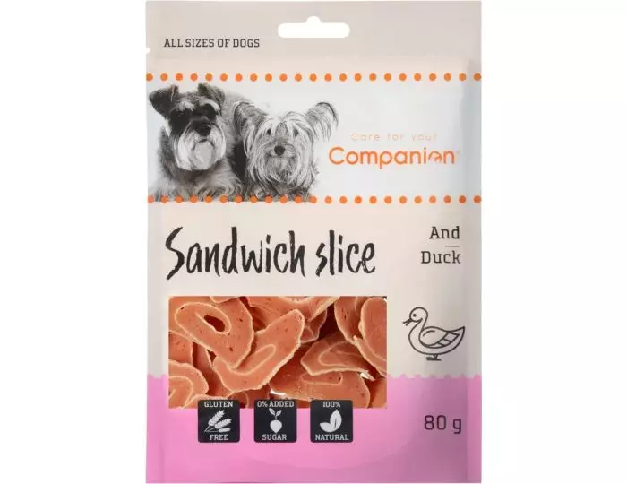 Companion Sandwich Slice Duck lækre hunde godbidder