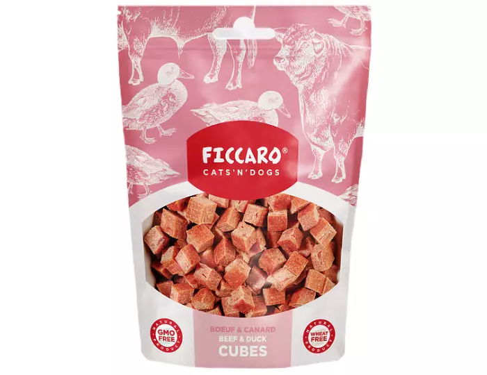 Ficcaro Beef & Duck Cubes lækre hunde godbidder